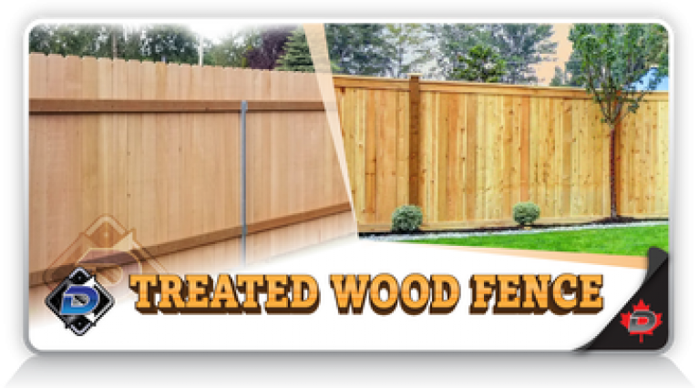 Treated Wood Fencing 