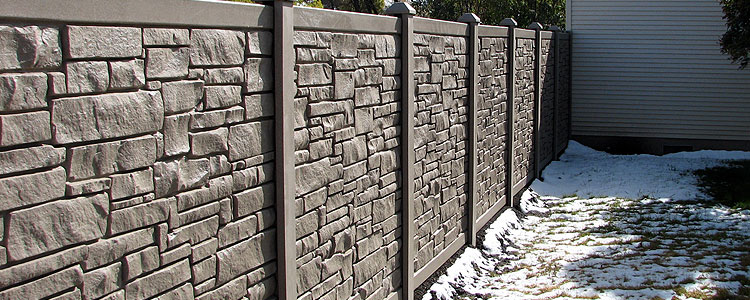 SIMTEK  Simulated Stone Privacy Fence