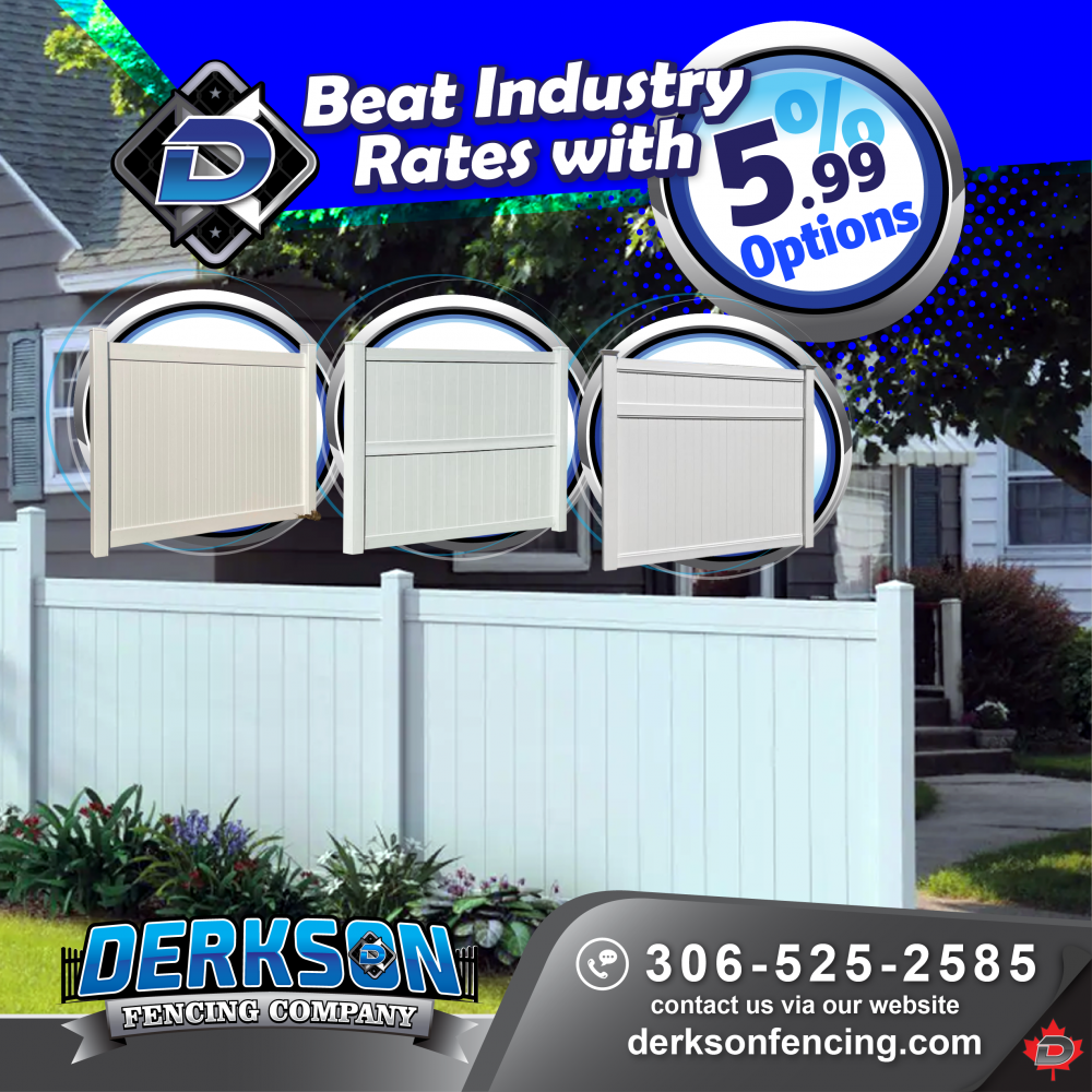 White Vinyl Privacy Fence   599 