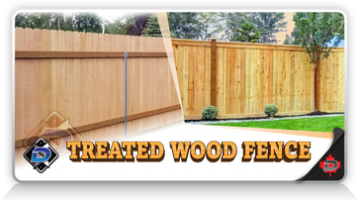 Treated Wood Fencing 