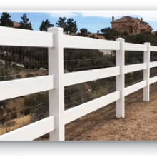 Ranch Rail fencing with derkson