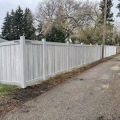 White Ash Vinyl Fence