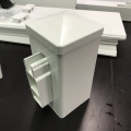 White Vinyl End Post 5x5x78