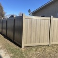 Brown Ash Vinyl Fence 