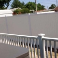 Fence Track + White Vinyl Fence WOW! 